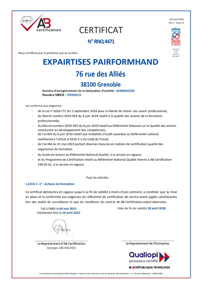 certificat